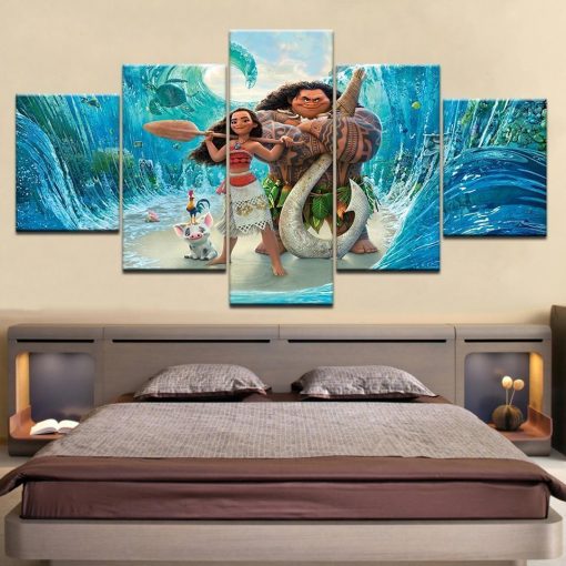 22431-NF Moana Disney - 5 Panel Canvas Art Wall Decor