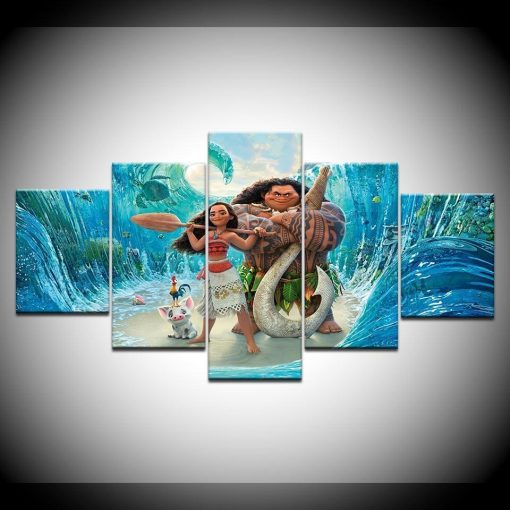 22431-NF Moana Disney - 5 Panel Canvas Art Wall Decor