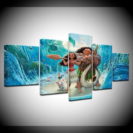 22431-NF Moana Disney - 5 Panel Canvas Art Wall Decor