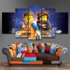 23115-NF The Lego Movie Characters Cartoon - 5 Panel Canvas Art Wall Decor