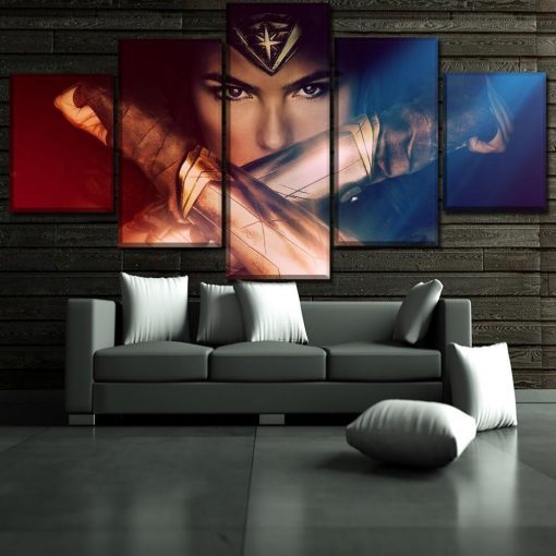 22955-NF Movie Wonder Woman Poster DC - 5 Panel Canvas Art Wall Decor