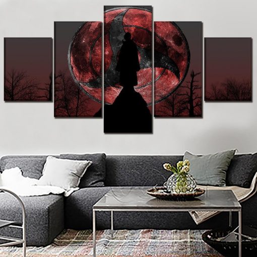 22952-NF Naruto Itachi Uchiha Poster Anime - 5 Panel Canvas Art Wall Decor