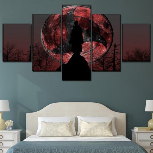 22952-NF Naruto Itachi Uchiha Poster Anime - 5 Panel Canvas Art Wall Decor