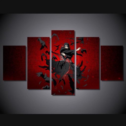 22950-NF Naruto: Uchiha Itachi Anime - 5 Panel Canvas Art Wall Decor