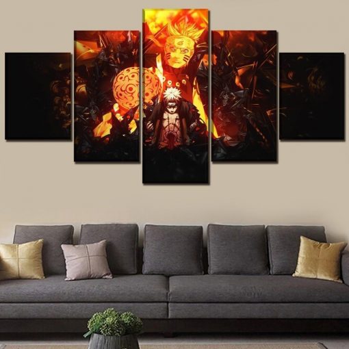 22951-NF Naruto Uzumaki Poster Anime - 5 Panel Canvas Art Wall Decor