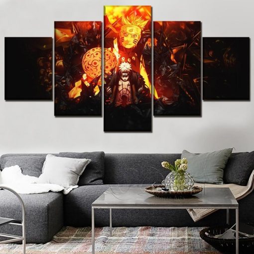 22951-NF Naruto Uzumaki Poster Anime - 5 Panel Canvas Art Wall Decor