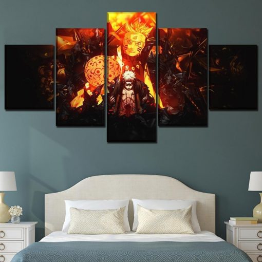 22951-NF Naruto Uzumaki Poster Anime - 5 Panel Canvas Art Wall Decor