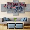 22224-NF New England Patriots Fan Football - 5 Panel Canvas Art Wall Decor