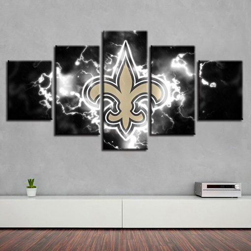 22948-NF New Orleans Saints Football - 5 Panel Canvas Art Wall Decor