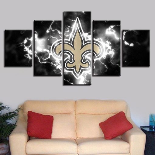 22948-NF New Orleans Saints Football - 5 Panel Canvas Art Wall Decor