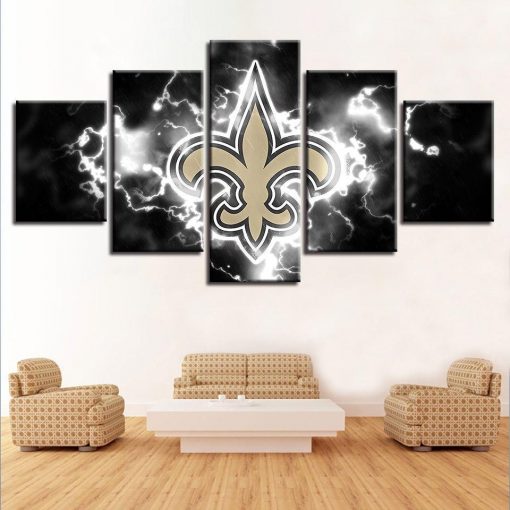 22948-NF New Orleans Saints Football - 5 Panel Canvas Art Wall Decor