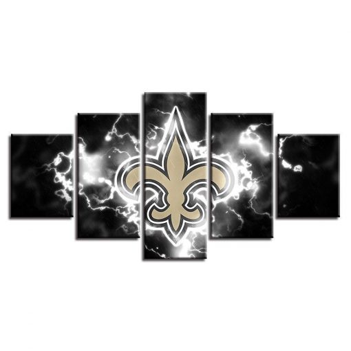 22948-NF New Orleans Saints Football - 5 Panel Canvas Art Wall Decor