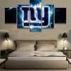 22316-NF New York Giants Thunder Football - 5 Panel Canvas Art Wall Decor