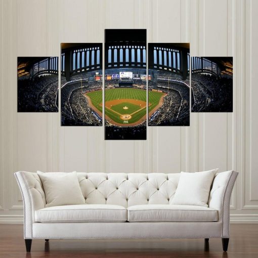 22298-NF New York Yankees Stadium 2 Baseball - 5 Panel Canvas Art Wall Decor