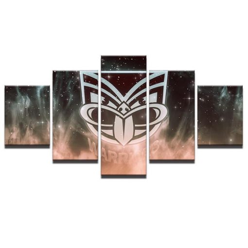 22946-NF New Zealand Warriors NRL Football - 5 Panel Canvas Art Wall Decor