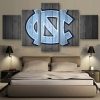 22945-NF North Carolina Tar Heels NBA Basketball - 5 Panel Canvas Art Wall Decor