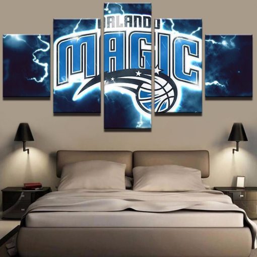 23359-NF Orlando Magic NBA Basketball - 5 Panel Canvas Art Wall Decor