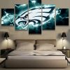 22337-NF Philadelphia Eagles Thunder Football - 5 Panel Canvas Art Wall Decor