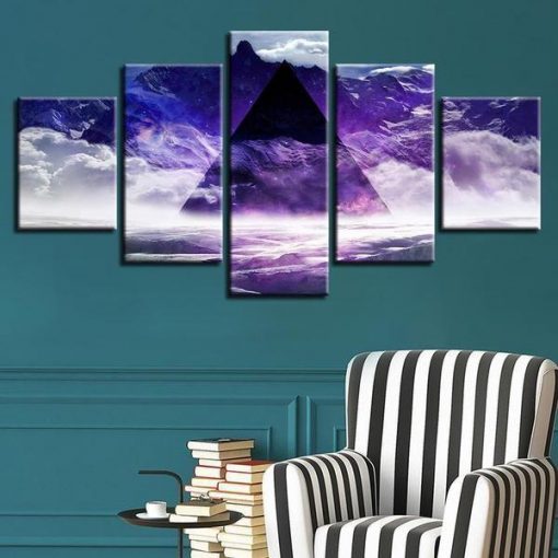 22933-NF Pink Floyd Abstract Nature - 5 Panel Canvas Art Wall Decor