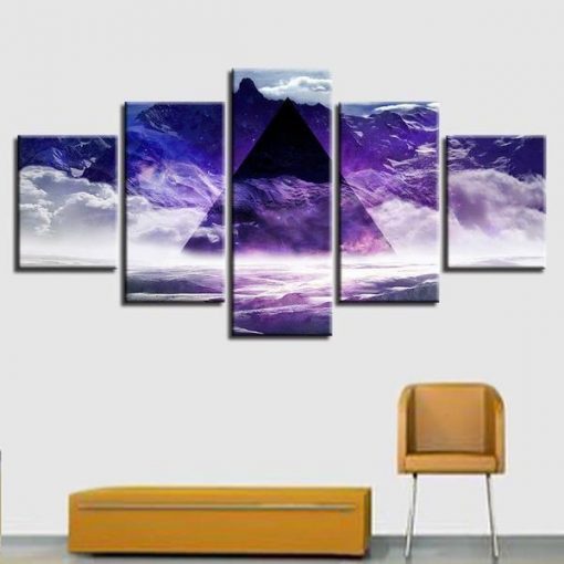 22933-NF Pink Floyd Abstract Nature - 5 Panel Canvas Art Wall Decor