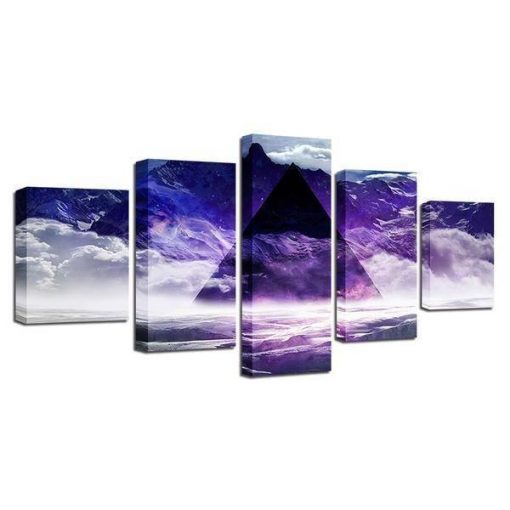 22933-NF Pink Floyd Abstract Nature - 5 Panel Canvas Art Wall Decor