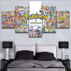 22375-NF Pokemon Poster Anime - 5 Panel Canvas Art Wall Decor