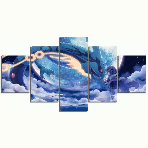 23346-NF Pokemon Character Poster 3 Anime - 5 Panel Canvas Art Wall Decor