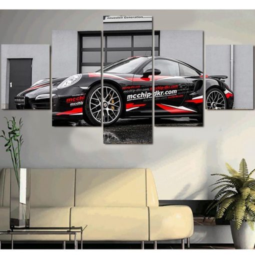 22932-NF Porsche 911 Turbo S Car - 5 Panel Canvas Art Wall Decor