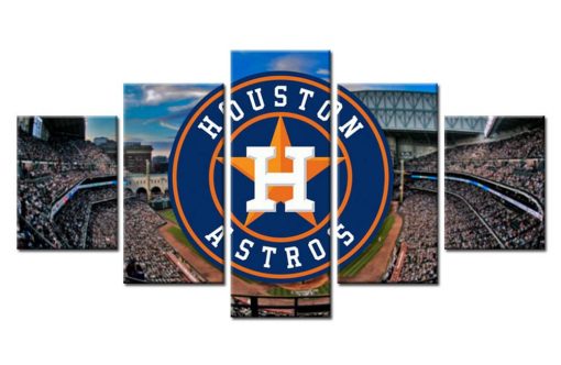 23153-NF Houston Astros Stadium Sport - 5 Panel Canvas Art Wall Decor