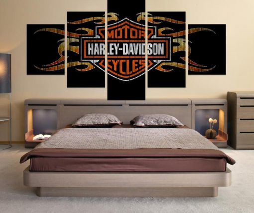23130-NF Harley Davidson Canvas Get it Framed Car & Motor - 5 Panel Canvas Art Wall Decor