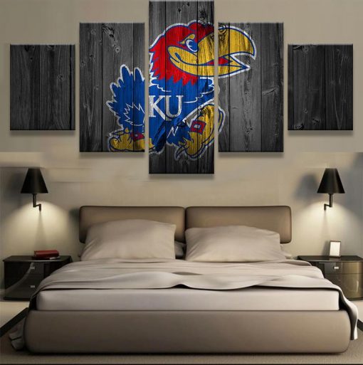 22428-NF Kansas Jayhawks Sport - 5 Panel Canvas Art Wall Decor