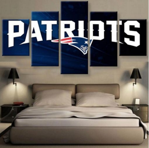 22236-NF New England Patriots 6 Sport - 5 Panel Canvas Art Wall Decor