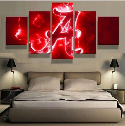 22366-NF Alabama Crimson Tide Logo Sport - 5 Panel Canvas Art Wall Decor