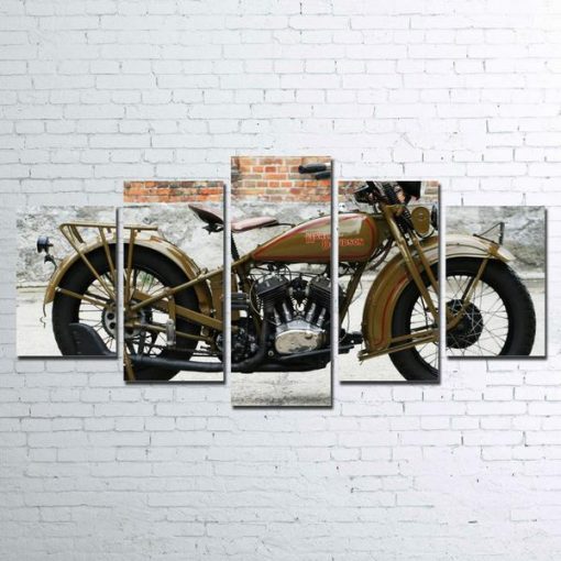23129-NF Harley Davidson Wall Automative Car & Motor - 5 Panel Canvas Art Wall Decor