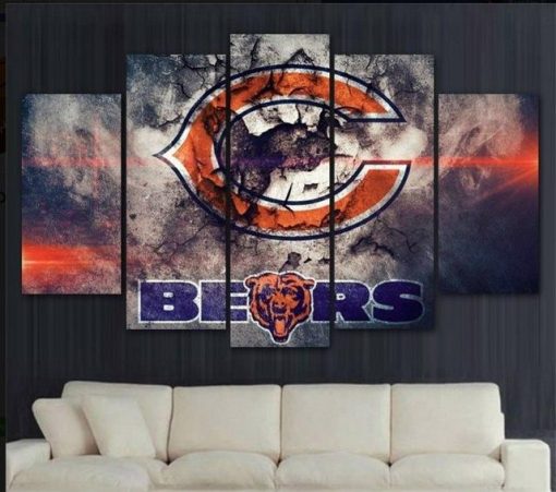 22819-NF Chicago Bears 2 Sport - 5 Panel Canvas Art Wall Decor