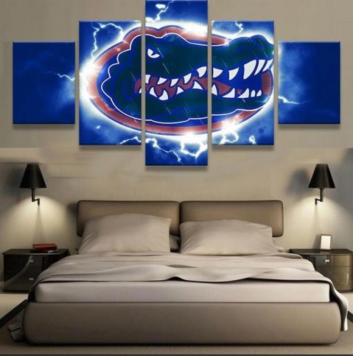 22348-NF Florida Gators Logo Sport - 5 Panel Canvas Art Wall Decor
