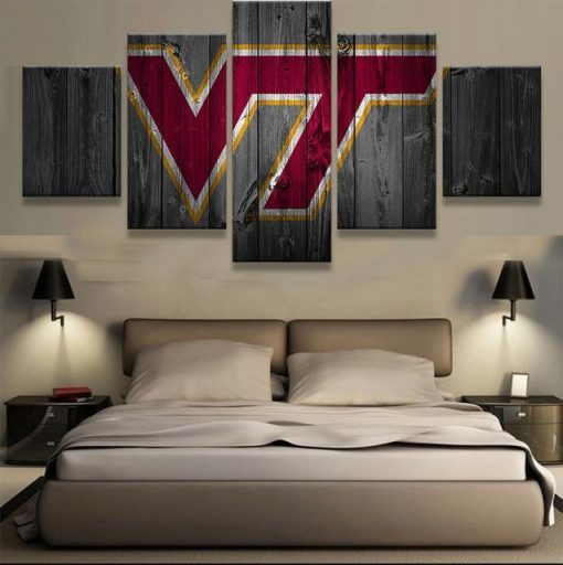 22353-NF Virginia Tech Hokies Sport - 5 Panel Canvas Art Wall Decor