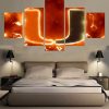 22814-NF Miami Hurricanes 1 Sport - 5 Panel Canvas Art Wall Decor