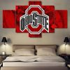 22654-NF Ohio State Buckeyes Sports Team Sport - 5 Panel Canvas Art Wall Decor