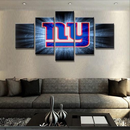 22821-NF New York Giants 4 Sport - 5 Panel Canvas Art Wall Decor