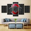 22470-NF Ohio State College Football Sport - 5 Panel Canvas Art Wall Decor