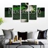 22929-NF Proverbs 3:5 #2 ‘trust In The Lord With All Your Heart’ Bible Verse On Multi Nature - 5 Panel Canvas Art Wall Decor