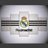 22704-NF Real Madrid Modern Logo 2 Soccer - 5 Panel Canvas Art Wall Decor