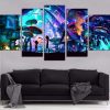 22925-NF Rick And Morty In Another World Cartoon - 5 Panel Canvas Art Wall Decor