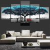 23331-NF Rick And Morty Under Blue Tree Sitcom - 5 Panel Canvas Art Wall Decor
