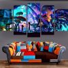 22571-NF Rick & Morty Inspired Cartoon - 5 Panel Canvas Art Wall Decor