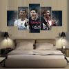 22923-NF Ronaldo Messi Griezmann Soccer - 5 Panel Canvas Art Wall Decor