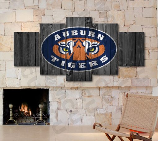 22471-NF Auburn Tigers College Football Sport - 5 Panel Canvas Art Wall Decor