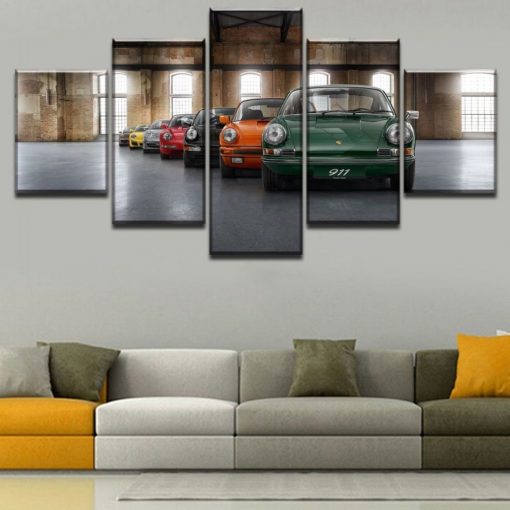 23101-NF Porsche Car 911 Revolution Car - 5 Panel Canvas Art Wall Decor