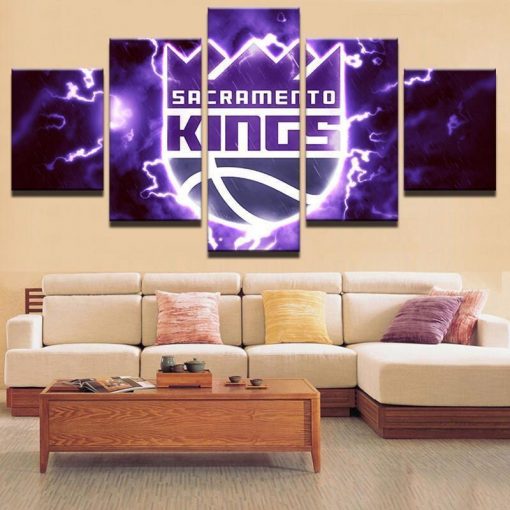 23328-NF Sacramento Kings NBA Basketball - 5 Panel Canvas Art Wall Decor